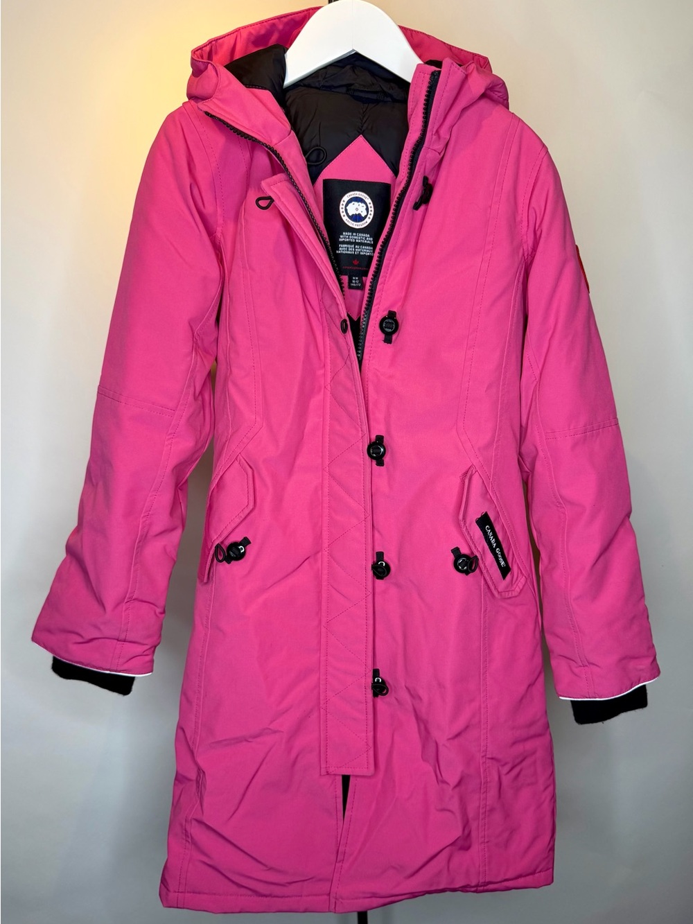 Canada Goose Britannia Kids Pink Hooded Puffer Parka